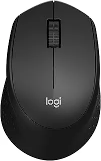 Logitech M331 Silent Plus Wireless Mouse, 2.4GHz with USB Nano Receiver, 1000 DPI Optical Tracking, 3 Buttons, 24 Month Battery Life, PC/Mac/Laptop - Black