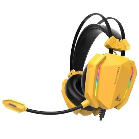 TAG Titan RGB Yellow Over-Ear Gaming Wired Headphone