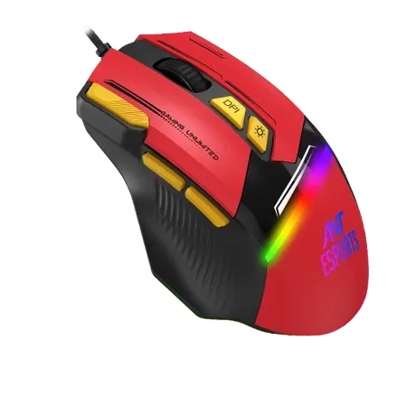 ANT ESPORTS GM333 RGB WIRED HIGH END OPTICAL ERGONOMIC GAMING MOUSE BLUE/WHITE/YELLOW
