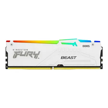Kingston Fury Beast RGB 16GB DDR5 6000MHz CL36 DIMM Gaming Desktop Memory - White