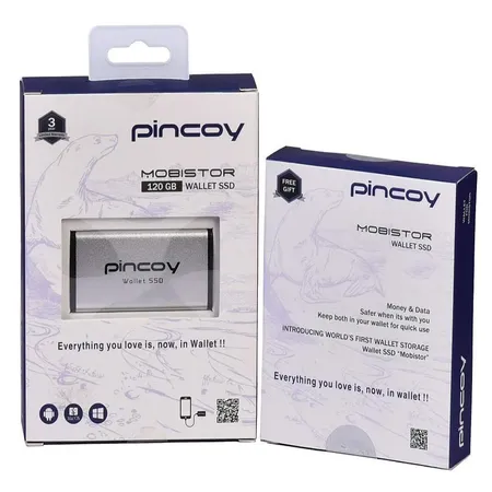 PINCOY MobiStor 120GB Wallet Solid State Drive ( SSD )