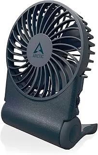 ARCTIC Summair 2Go (Dark Blue) - Rechargeable Powerful Handheld Fan with Stand, Infinitely Variable Speed, 4-77h Running Time, USB-C Connection (incl. USB-A Cable) - Blue