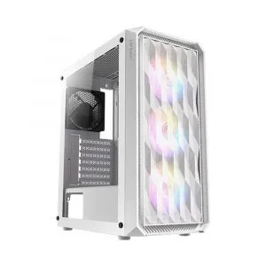 Antec NX292 Mid Tower Gaming Cabinet White with 3 x 120MM RGB and 1 x 120MM Regular Pre-Installed Fans