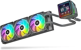 ProLab Design AI360 LCD AIO Liquid Cooler|Intel® LGA1851, AMD® AM5/Threadripper|High-Performance FAN 2200 RPM, 4.5 mmAq|High Density Rad|4" 720P Display|VRM FAN with 50 CFM Airflow| 5 Year Warranty