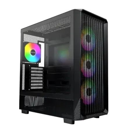 Circle Elegantor X5 ARGB Mid-Tower Computer Case Gaming Cabinet – Black