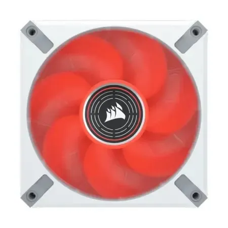 Corsair ML120 LED Elite 120mm Red LED Cabinet Fan (Single Pack – White Frame)