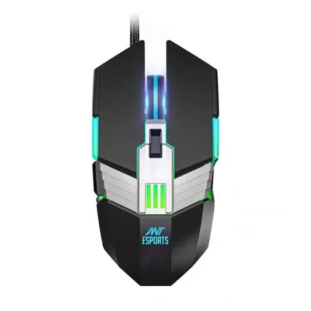ANT ESPORTS GM90 Wired Ambidextrous RGB Gaming Mouse ( GM90 ) ( 3600DPI / 6 Macro Buttons ) ( Black )