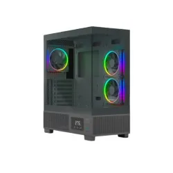 Ant Esports Crystal X3 LCD ARGB Mid Tower Gaming Cabinet - Black