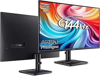 acer EK240Y P0 23.8 Inch VA Panel Full HD Backlit LED Monitor I 144Hz Refresh Rate, 1MS VRB Response Time, AMD FreeSync I 1 x VGA 1 x HDMI with Inbox HDMI Cable I Zero Frame Design I Eye Care I Black