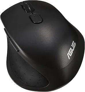 ASUS MW203 Multi-Device Wireless Silent Mouse, 2.4GHz with USB Nano Receiver, 2400 DPI Optical Tracking, 6 Buttons, Compatible with PC/Laptop - Black (MW203 (Black))