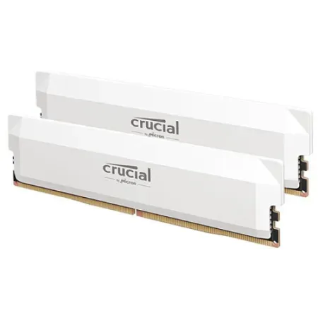 Crucial 32GB (2x16GB) Pro Overclocking DDR5 6400 MT/s CL38 UDIMM Memory Kit (White)