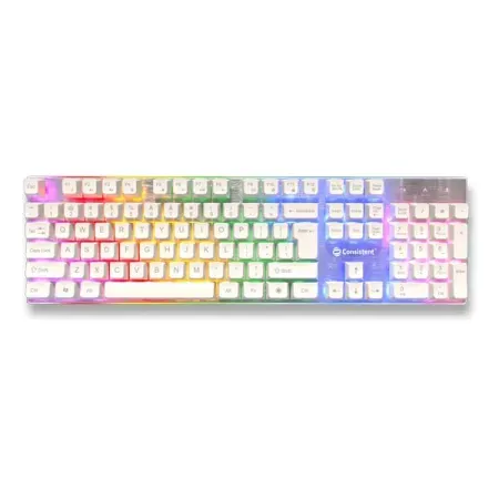 Consistent Waves Gaming Wired & Mac Support Keyboard, USB Plug-and-Play, Keystrokes, Copper Wired, Stylish Slim Design, 1.5m Cable Length