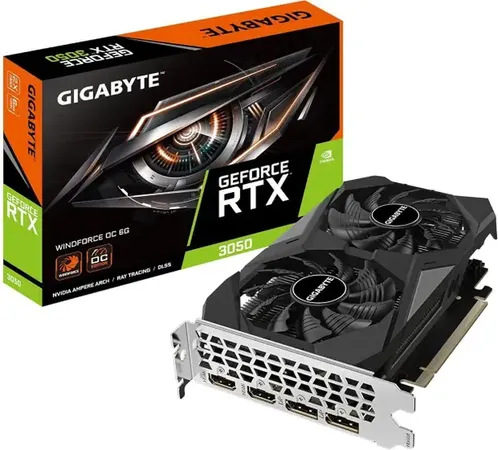 GIGABYTE 3050 WF OC GDDR6 6 GB NVIDIA Chipset 96 bit 2000 MHz Graphics Card