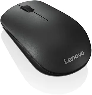 Lenovo 400 Wireless Mouse, 1200DPI Optical Sensor, 2.4GHz Wireless Nano USB, 3-Button (Left,Right,Scroll) Upto 8M Left/Right & 100K Scroll clicks & 1yr Battery, Ambidextrous, Ergonomic GY50R91293