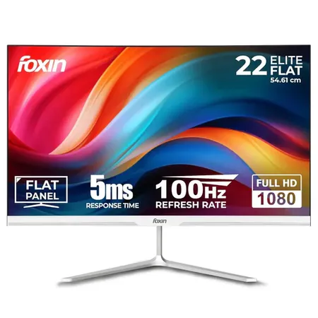 Foxin Elite Series 22" 100Hz FHD Flat LED Monitor Frameless Design