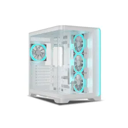 Ant Esports Crystal ARC Gaming Mid Tower Case-White